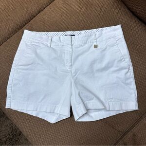 Nautica white cotton chino short shorts. Size 12